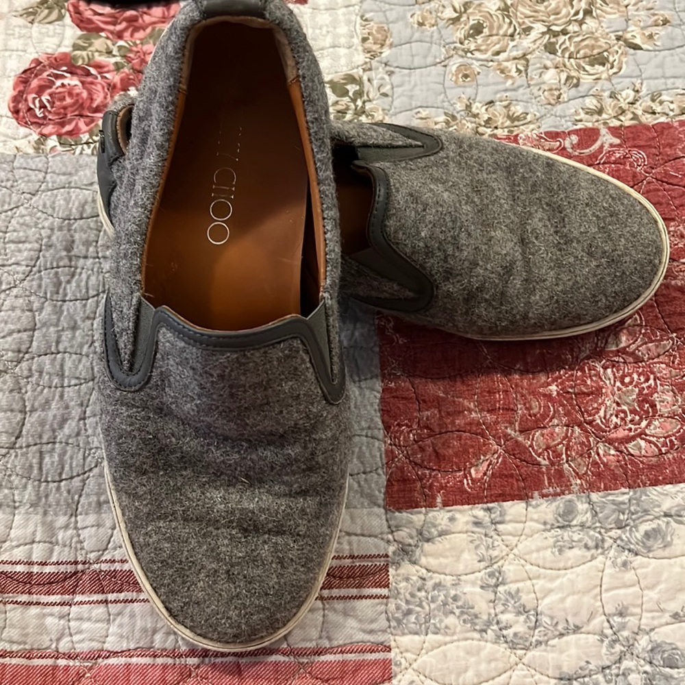 Jimmy Choo wool slip on sneakers mens gray size 10